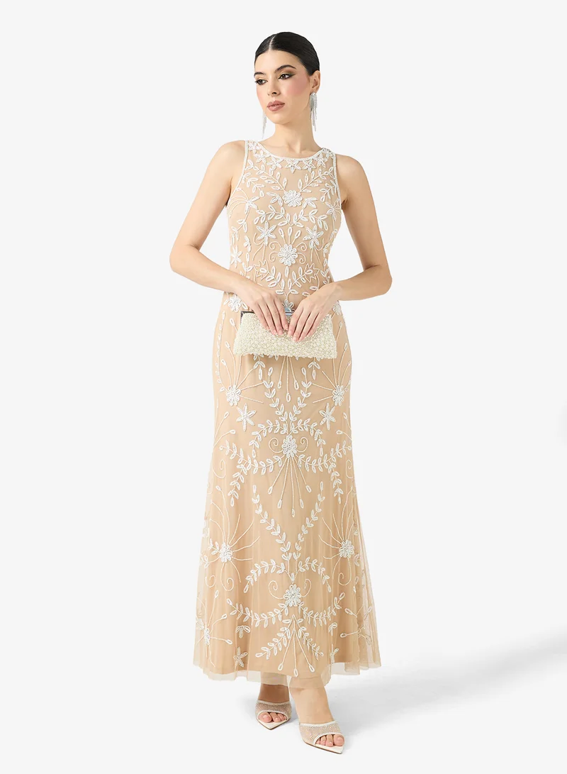 Namshi x  Floral Embroidered Evening Dress for Women | Best Price UAE